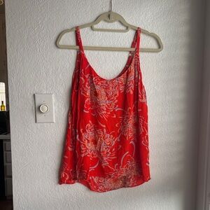 Cabi Red Floral Camisole Sleeveless Top